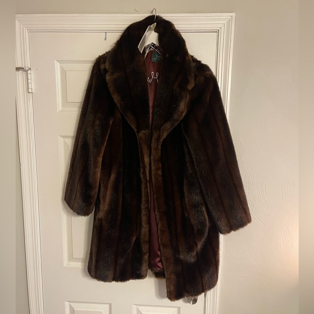 Lauren by Ralph Lauren Fake fur brown coat